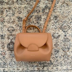 Polene Numero Un Nano Tan Leather Crossbody Bag